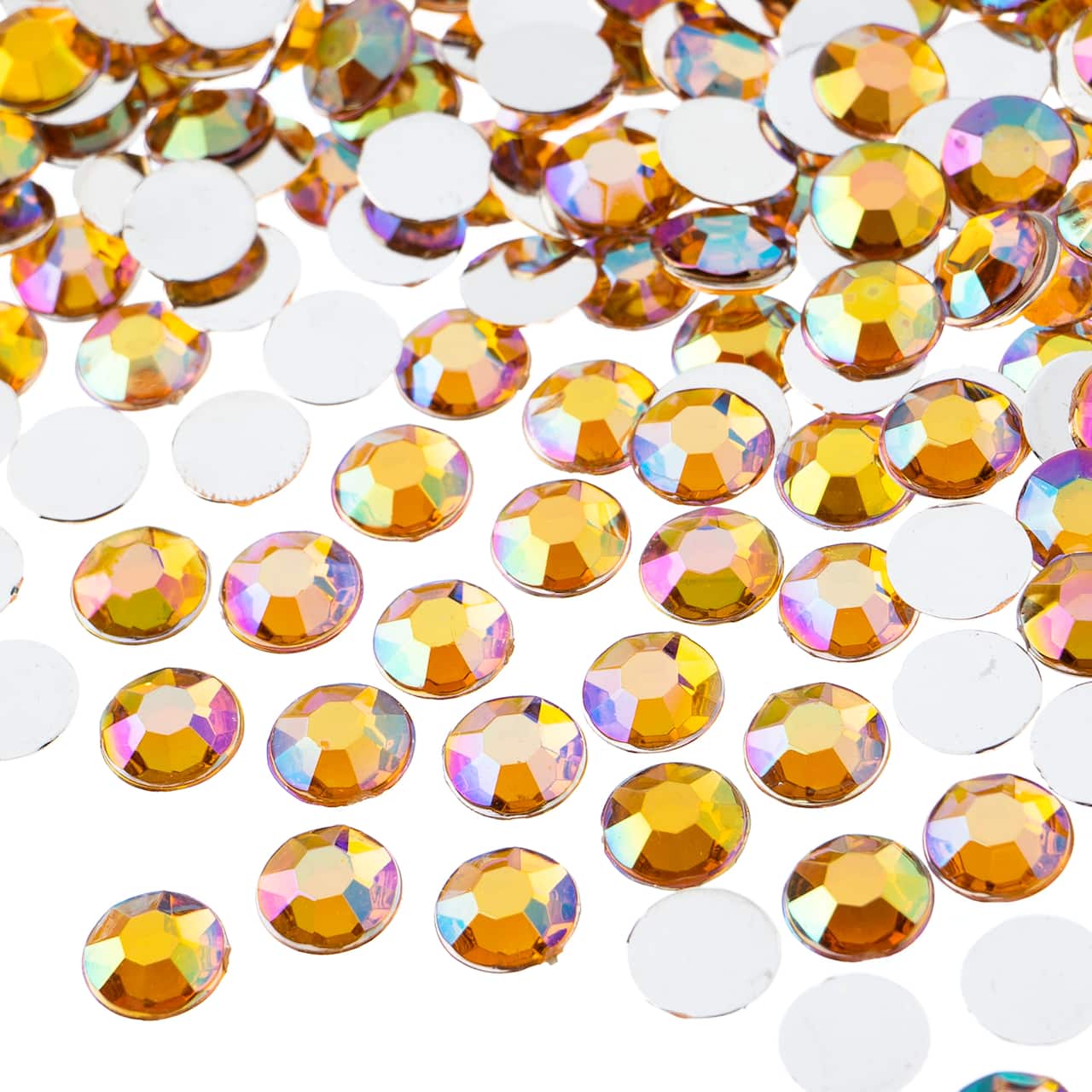 John Bead 8mm Acrylic Round Flat Back Rhinestones, 1,000ct.